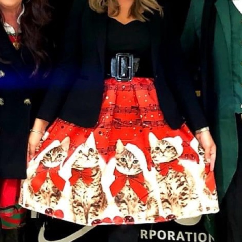 Holiday Cat Dress Size M